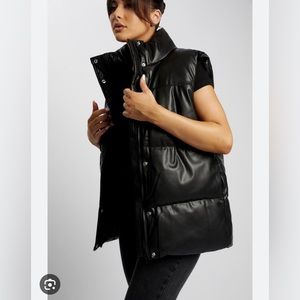 Meshki faux leather vest